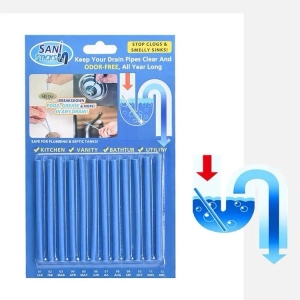 12/set Sani Sticks Oil Decontamination Kitchen Toilet Bathtub Drain Cleaner