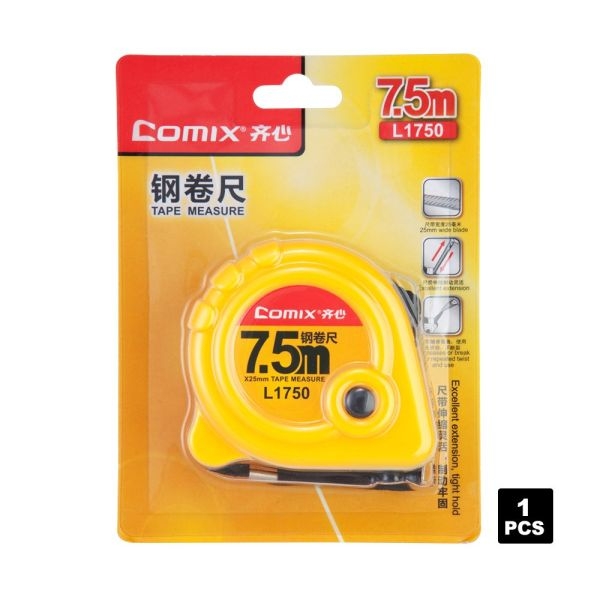 Comix Measuring Tape,Tape Measure Easy Read,7.5 Meters Long, Model No. L1750 By Mitrata - Image 5