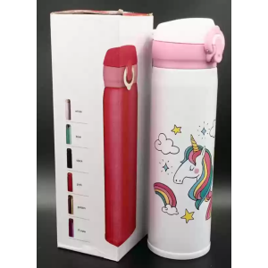 Stylish Cartoon Printed Design Stainless Steel Vacuum flasks Thermos Water Bottle for Kids Flask Insulated For School Kids