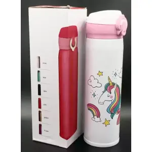 Stylish Cartoon Printed Design Stainless Steel Vacuum flasks Thermos Water Bottle for Kids Flask Insulated For School Kids