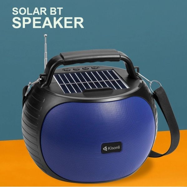 Kisonli SC-22 Solar Power Or USB Rechargeable Bluetooth Speaker FM / Bluetooth / USB / SD card - Image 4
