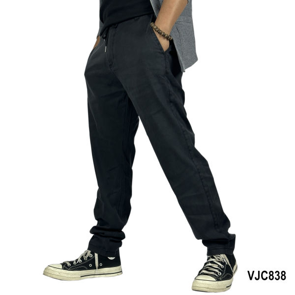 VIRJEANS (VJC838) Summer Chinos Trouser For Men-Black - Image 2