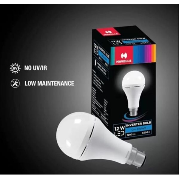 12W LED Inverter Emergency Bulb – Cool Day Light (6500K) | B22 Base | Glare-Free Soft Light | Overcharge Protection | BIS Certified - Image 2