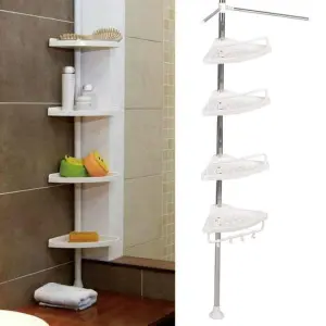 Adjustable Large Multi Bathroom Corner Shelf
