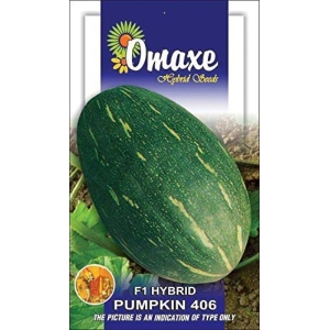 Pumpkin F1 Hybrid 406 Vegetable seeds Pack 10 Plus Pumpkin Seeds Omaxe Pack