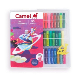 Camel Oil Pastels – 50 Shades | Smooth & Vibrant Coloring Set