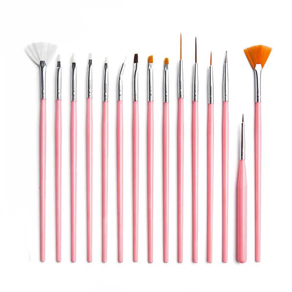 15 Pieces Nail Art Brush Set Professional Nail Painting Brushes