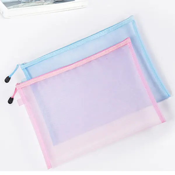 KOJA Transparent and Visible Nylon Storage Zippered Bag for School and Office, A4/A5/Horizon Size Document Bag - Image 2