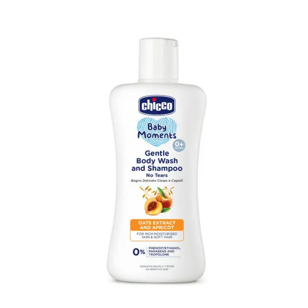 Chicco Gentle Body Wash and Shampoo (200 ml) Baby Moments - Image 2
