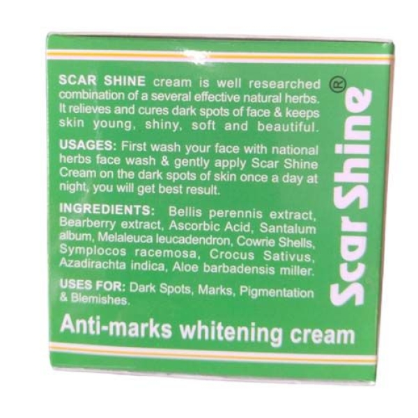 Scar Shine Melasma and Anti Spot Cream 25 gm National Herbs - Image 2