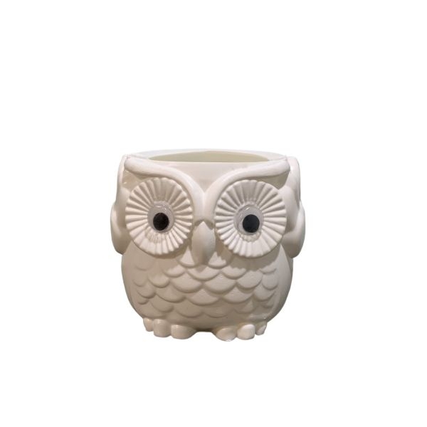 2Pcs 3.5 Inch Owl Shaped Flowerpot for Home Office Desk Shelf Garden Patio Balcony Decor - Image 2