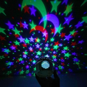 Car Crystal Ball LED Light RGB Star Moon Projector Stage Light Party Light for Club Bar