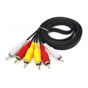 1.5M RCA Cable|RCA to RCA Cable, 3RCA Male to 3RCA Male Stereo Audio Video Cable Composite Audio Video Av Cable