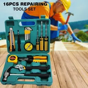 16 In 1 Multipurpose Tool Set For Home Use | Home Tool Essential Kit With Strudy Case | 16 Pieces Hand Tool Set