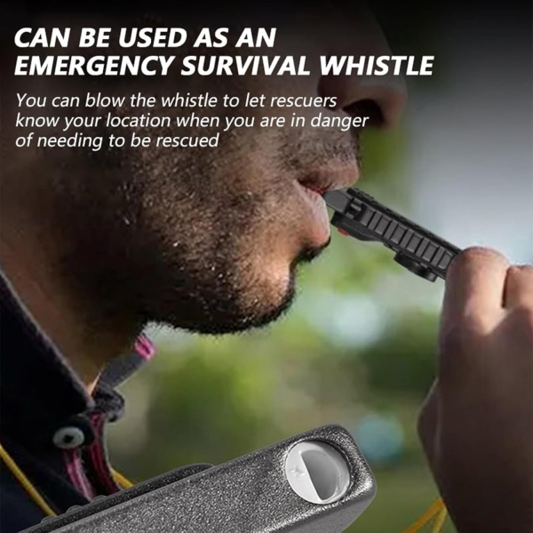 1600 Lumens Rechargeable Multi-Function Keychain Work Light with Electric Lighter, Seat Belt Cutter, Screwdriver, & Whistle - Image 6