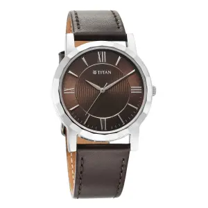 Titan Karishma Zing Strap Material Leather Dial Colour Brown 1644SL01