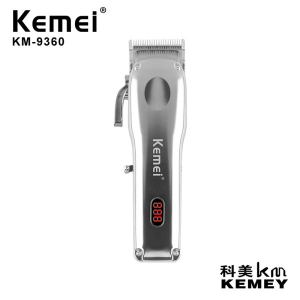 Kemei KM 9360 Electric Clipper Aluminum Alloy Hair Clipper In-Line High Power Mute Hair Clipper With LCD Display