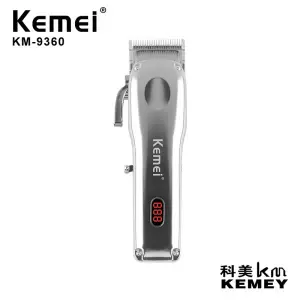 Kemei KM 9360 Electric Clipper Aluminum Alloy Hair Clipper In-Line High Power Mute Hair Clipper With LCD Display