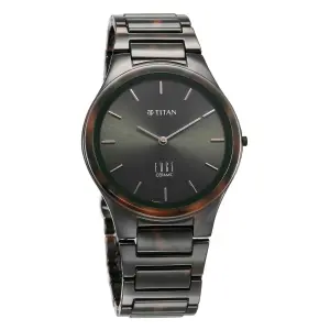 Titan Edge Ceramic Strap Material Ceramic Dial Colour Green 1696KC04