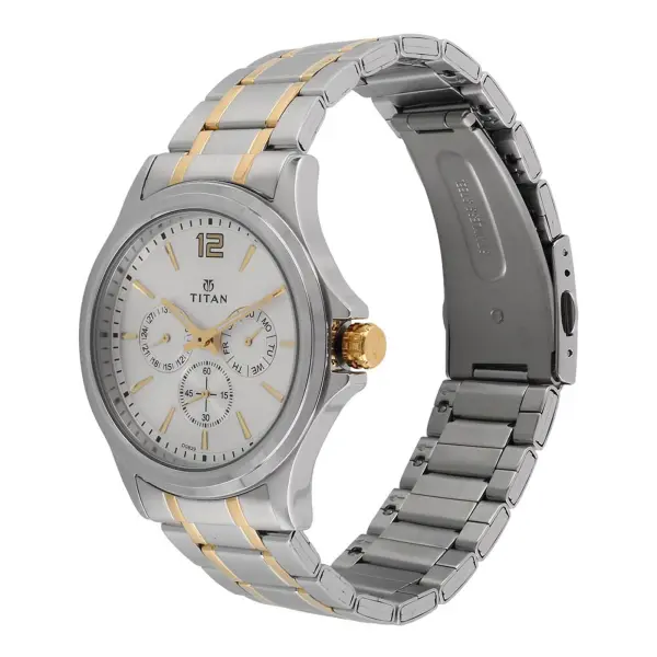 Titan Workwear Silver Dial Multi Stainless Steel Strap watch for Men - Image 2