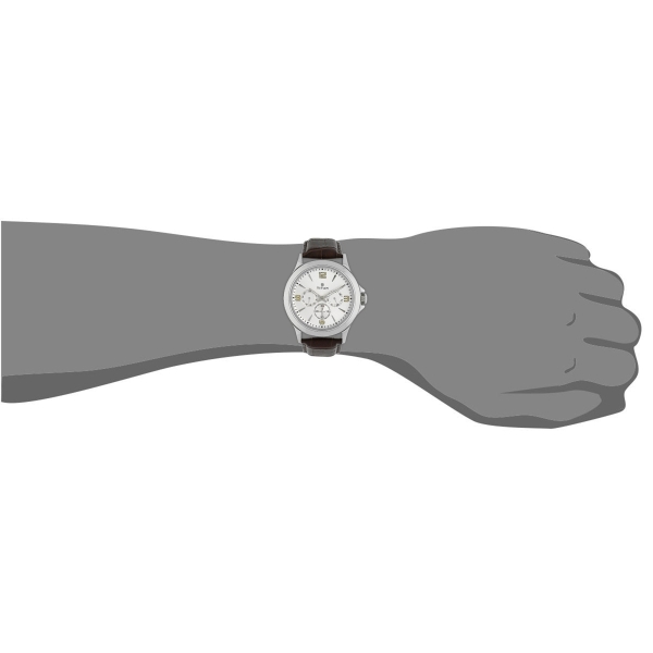 Titan Quartz Multifunction Silver Dial Leather Strap Watch for Men - Image 5