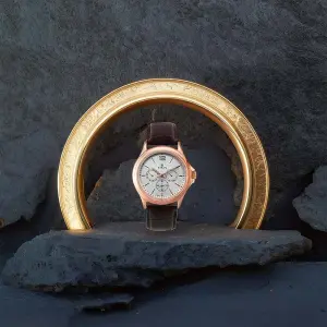 Titan Quartz Multifunction White Dial Leather Strap Watch for Men