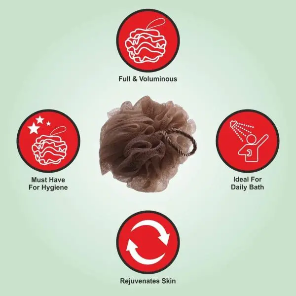 Bath Sponge Round Loofah Pebble - Image 4