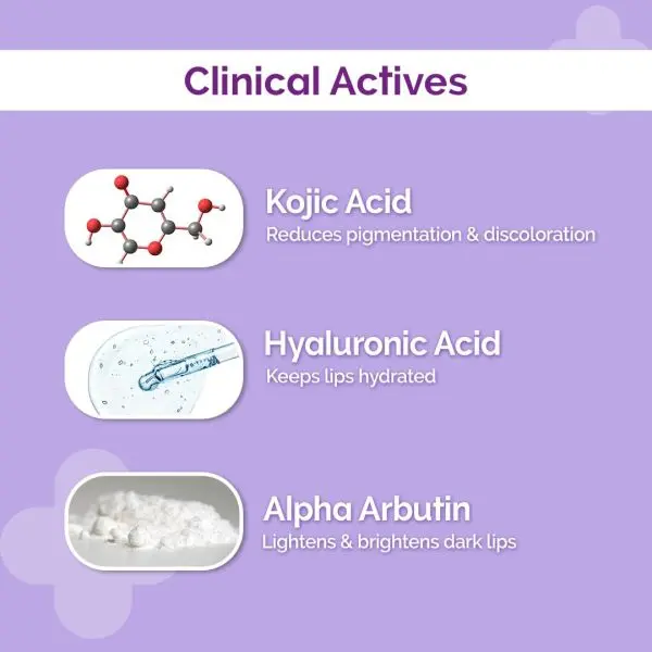 1% Kojic Acid Lip Balm With Alpha Arbutin & Hyaluronic Acid - Image 5