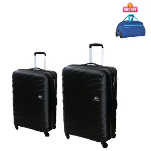 Kamiliant By American Tourister Siklon Hardside Spinner Suitcase Black (55+78)cm Set of 2Pcs