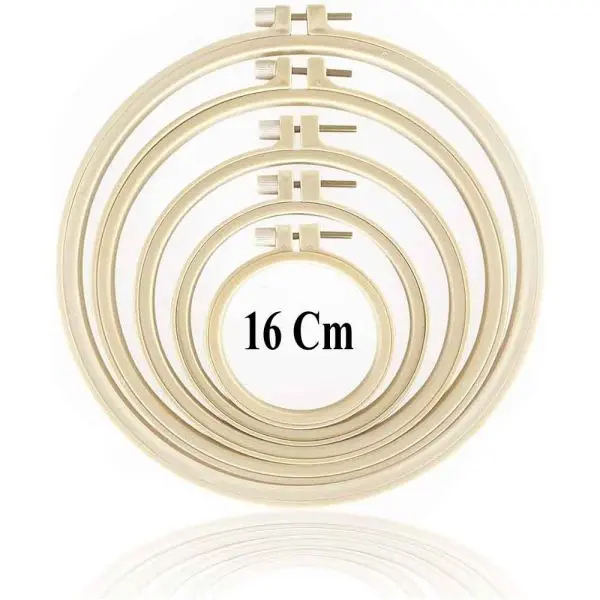 16Cm Embroidery Hoop Ring Frame Adjustable Handy Sewing Circle for Needle Art & Design - Image 2