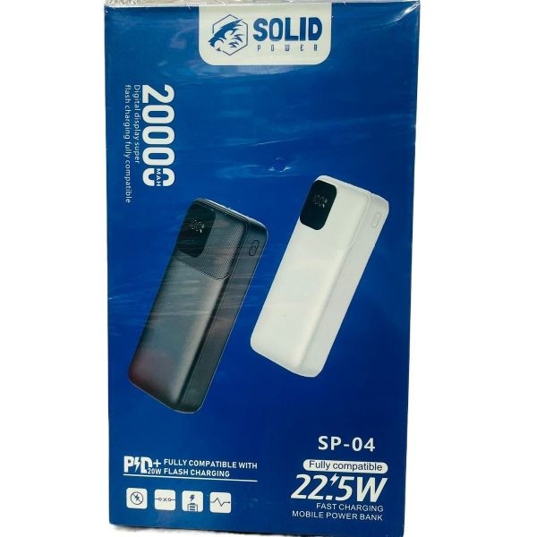 Solid Power Powerbank 10/20/30/40/50k mAh, QC 3.0 PD 22.5W Fast Charging Power Bank - 6 Months Warranty - Image 2