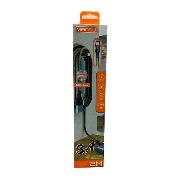 MEIDOU 2M 1-3A USB To Micro , Type-c , Iphn Cable Zinc Alloy Nylon Braided Wire Fast Charging USB Data Cable - Image 4
