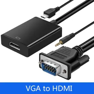 VGA to HDMI Cable Adapter Male to Female Converter With Audio Output