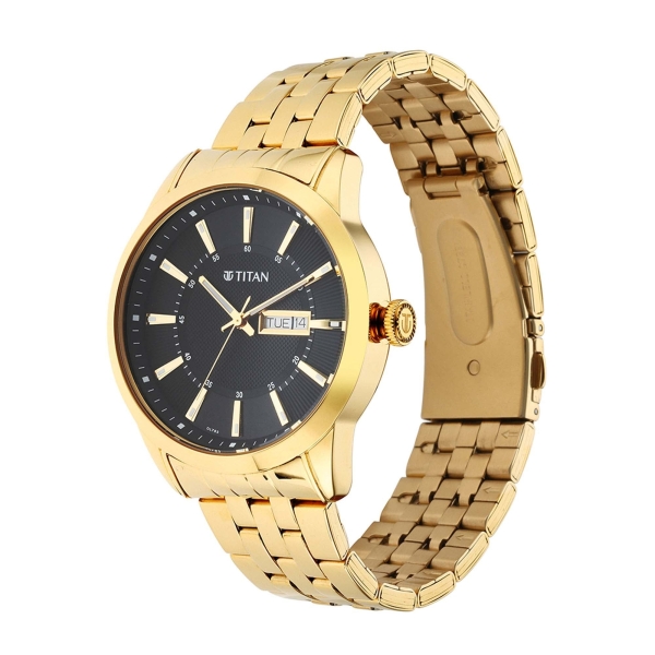 Titan Regalia Opulent Champagne Dial Analog Stainless Steel Strap watch for Men - Image 3