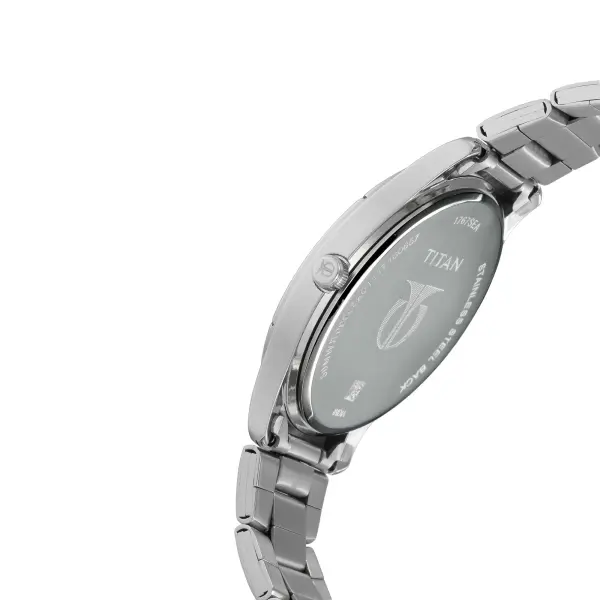 Titan Workwear Black Dial Analog with Day and Date Stainless Steel Strap watch for Men - Image 3