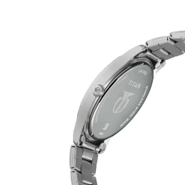 Titan Workwear Brown Dial Analog with Day and Date Stainless Steel Strap Watch for Men - Image 3