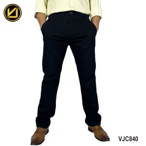 VIRJEANS (VJC840) Stretchable Cotton Chinos Pant For Men-Black