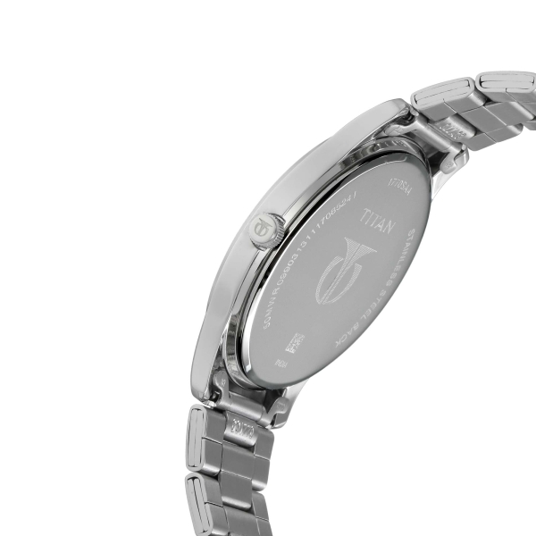 Titan Workwear White Dial Analog with Date Stainless Steel Strap watch for Men - Image 3