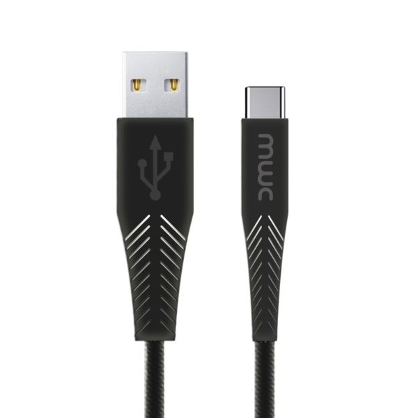 MWC MUC100W Premium | USB-A to Type-C 100W Premium Quality Ultra-Fast Charging Cable | 1m Long Premium Quality Core and coated with Premium TPE | USB 3.1 | 5A - Black - Image 5