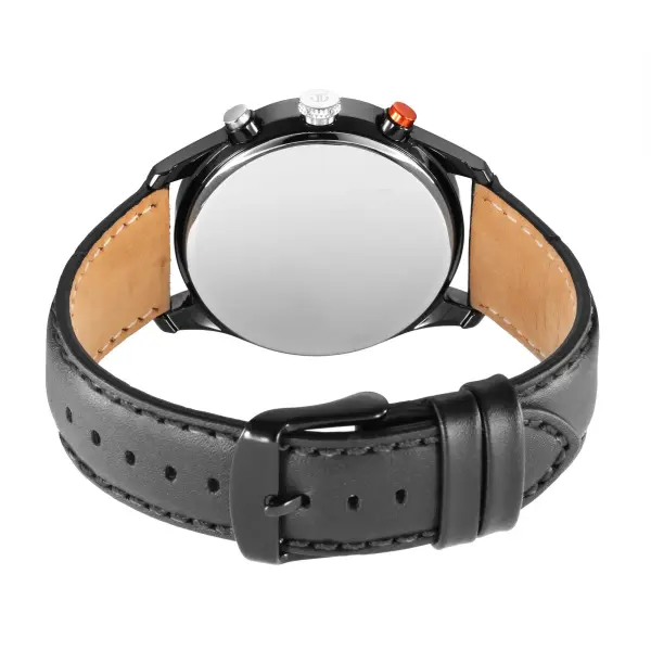 Titan Octane Quartz Multifunction Black Dial With Black Leather Strap Watch For Men - Image 3