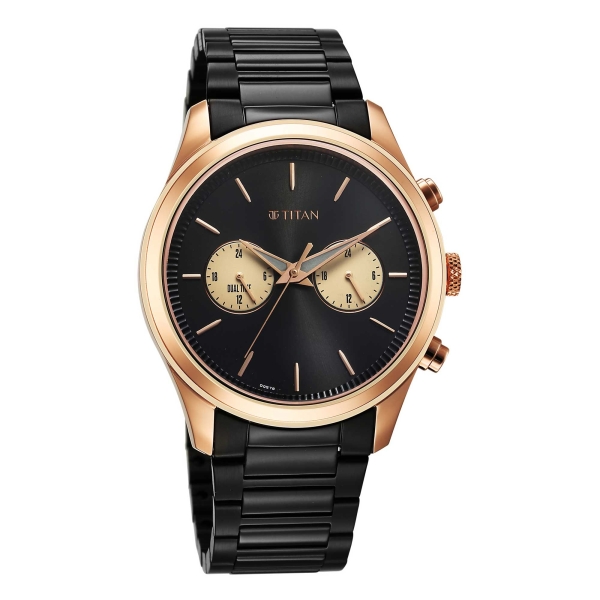 Titan Men Stainless Steel Round Shape Watches(1805KM12) - Image 2