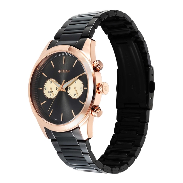 Titan Men Stainless Steel Round Shape Watches(1805KM12) - Image 3