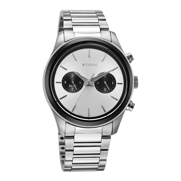 Titan Men Stainless Steel Round Shape Watches(1805KM13) - Image 2