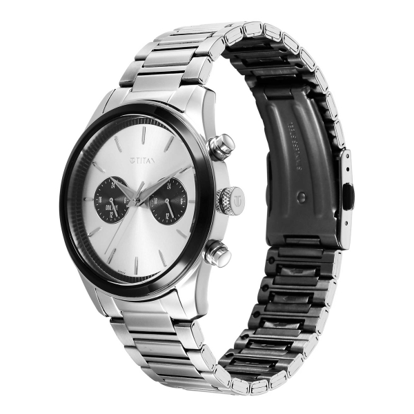 Titan Men Stainless Steel Round Shape Watches(1805KM13) - Image 3