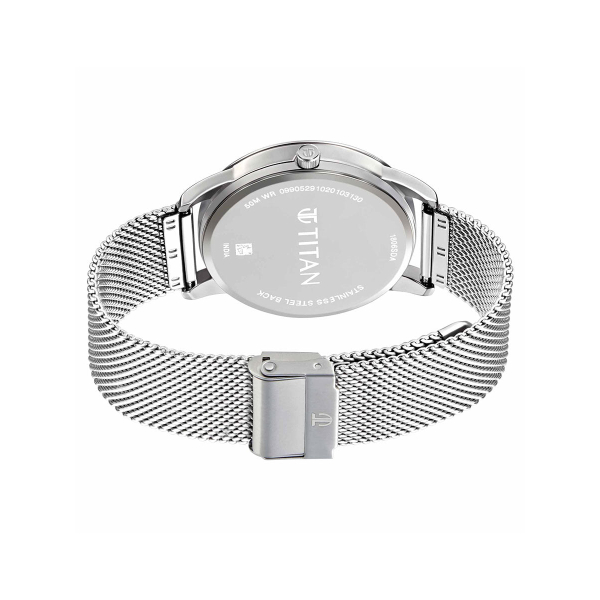 Titan 1806SM04 Elmnt Midnight Blue Dial Stainless Steel Strap Men Watch - Image 4