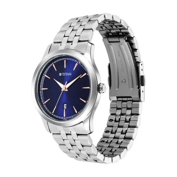 Titan Trendsetters Blue Dial Analog Stainless Steel Strap watch for Men - Image 4