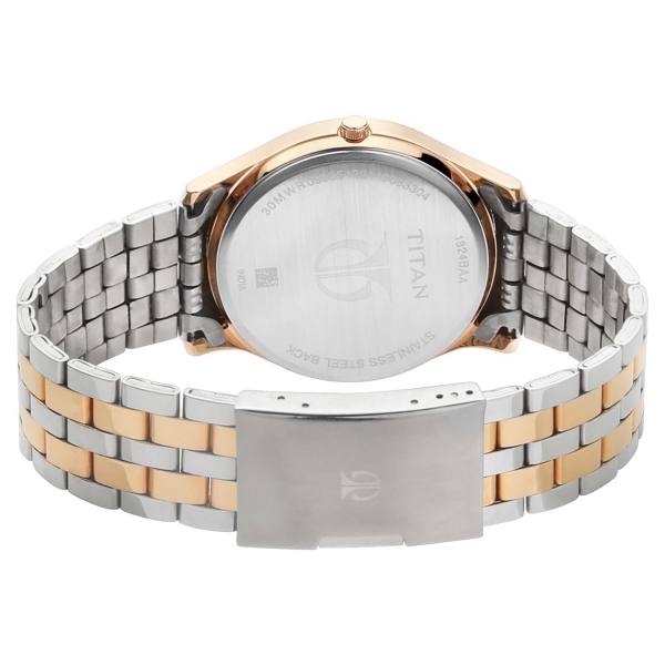 Titan Metal Brown Dial Analog with Day and Date Stainless Steel Strap Watch for Men - Image 4