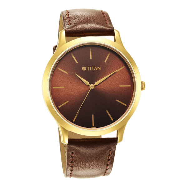 Titan Karishma Radiance Blue Dial Analog Leather Strap watch for Men - Image 2