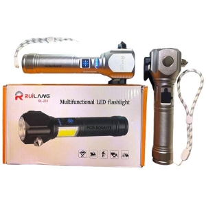 8800Mah Battery Ruilang RL-233 Multifunctional High Power Telescopic Rechargeable Torch With RGB LED Flashlight