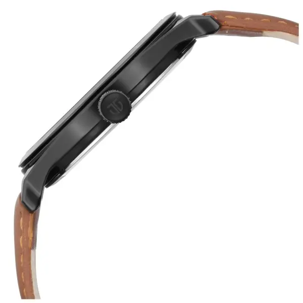 Titan Quartz Analog Black Dial Leather Strap Watch for Men - Image 3